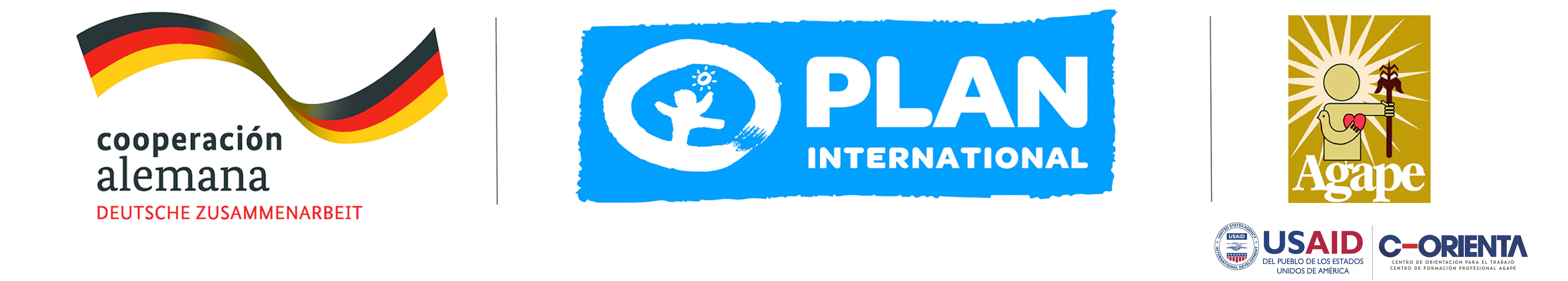 USAID|Cooperaci&oacute;n Alemana|PLan Intl|Agape
